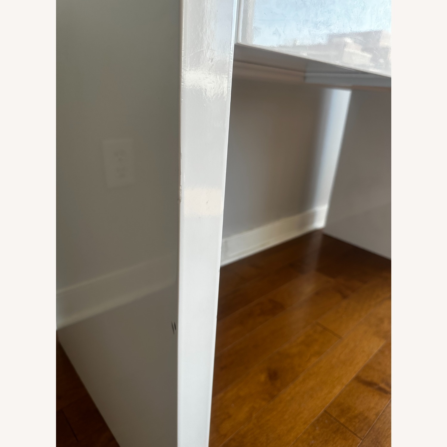CB2 Runway 48" 2-Drawer White Lacquered Wood Desk - image-2