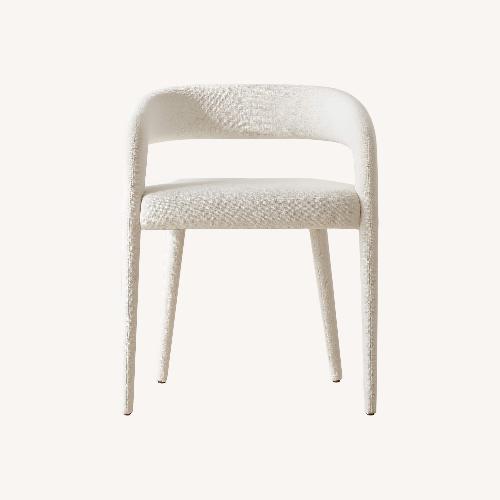 Used CB2 Lisette White Fabric Dining Chairs for sale on AptDeco