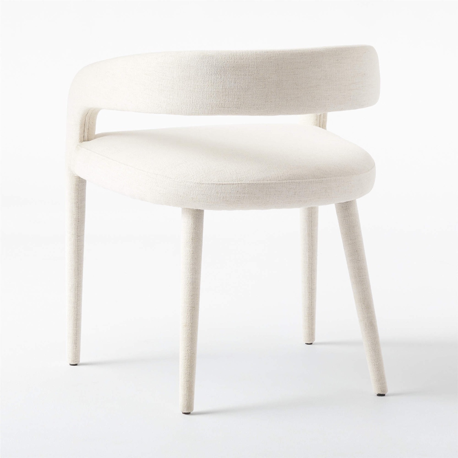 CB2 Lisette White Fabric Dining Chairs - image-1
