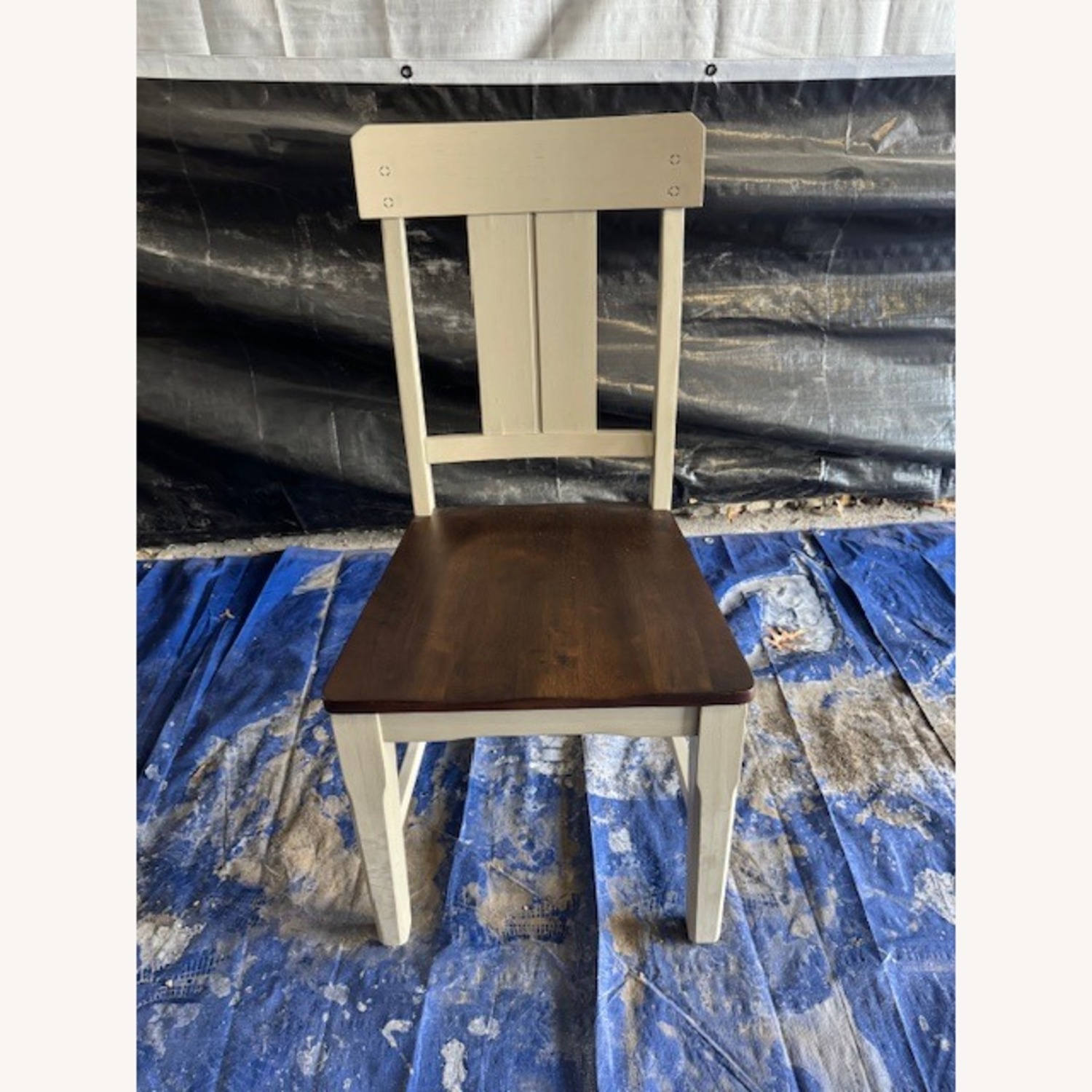 Dark Brown Wood Dining Set - image-3