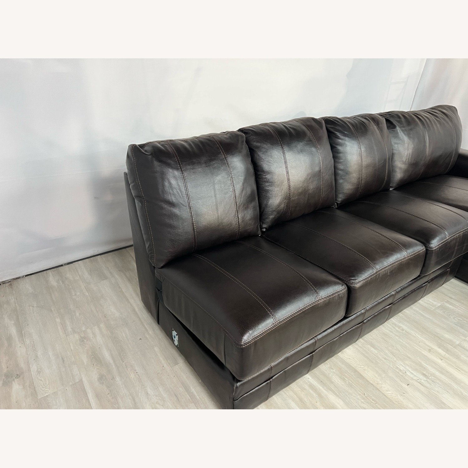 Lark Manor Andrienne Italian Leather Sectional - image-4