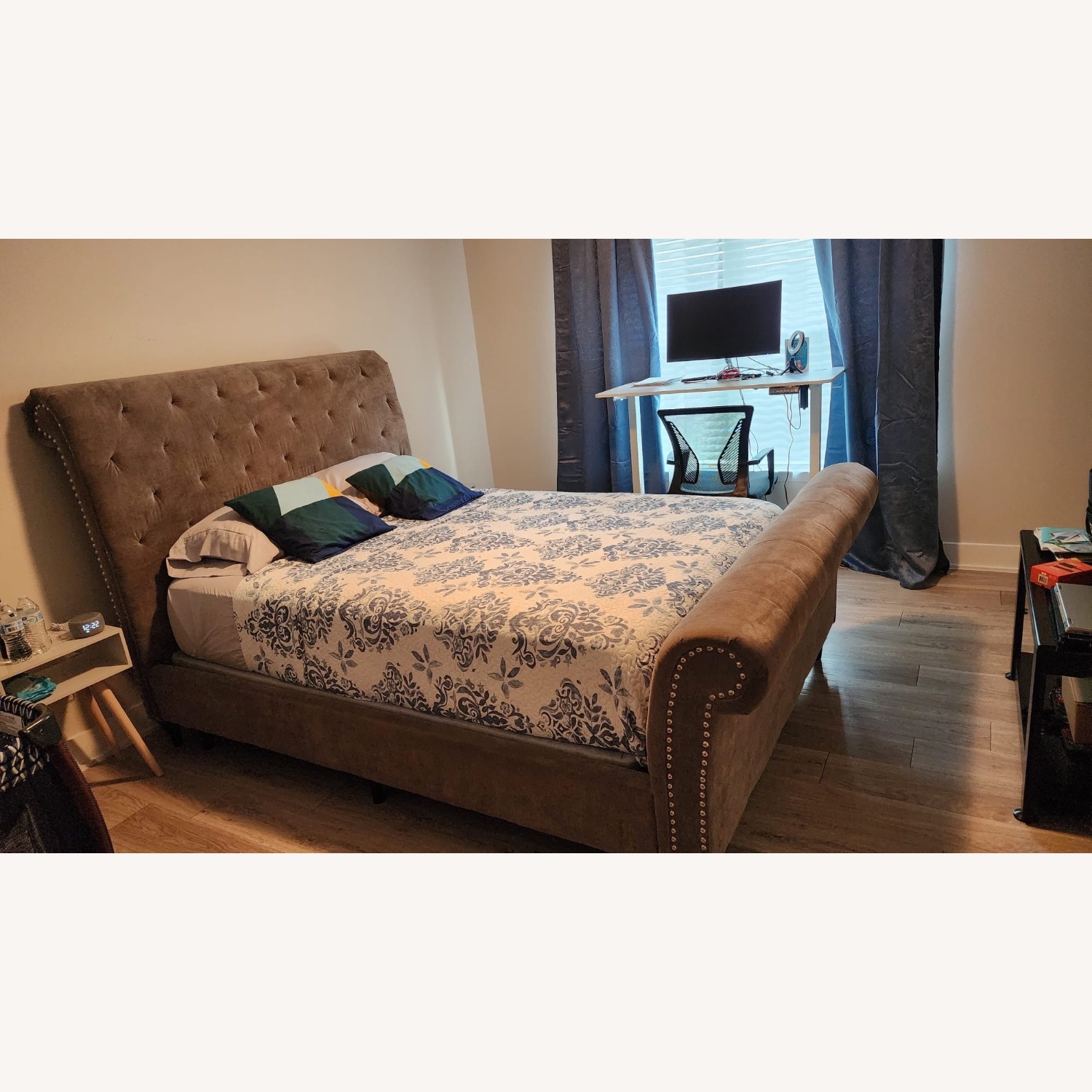 Queen Bed Frame with Head and Foot Board - image-7