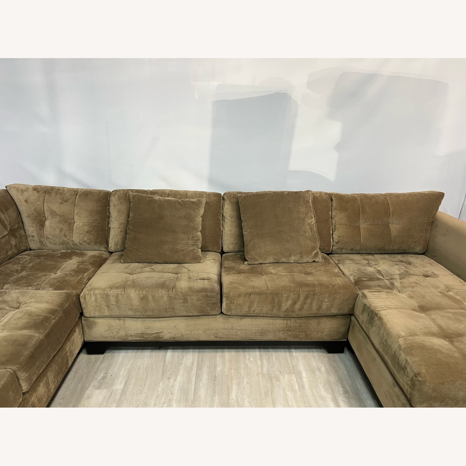 Macy's Elliot Fabric Microfiber Sofa - image-3