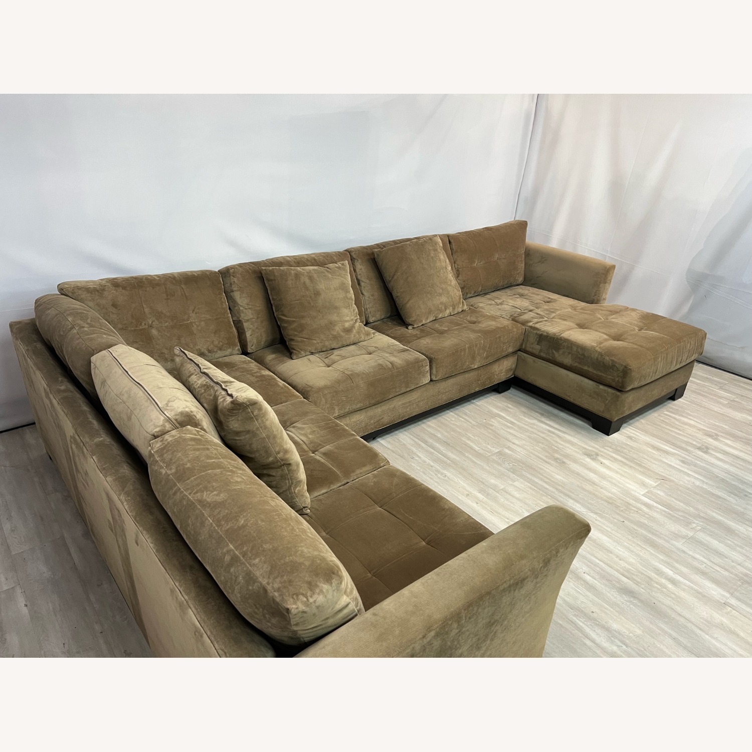 Macy's Elliot Fabric Microfiber Sofa - image-7