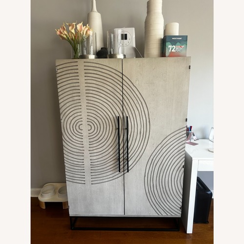 Used Circulus Dove White Wood Storage Cabinet for sale on AptDeco