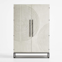 Circulus Dove White Wood Storage Cabinet