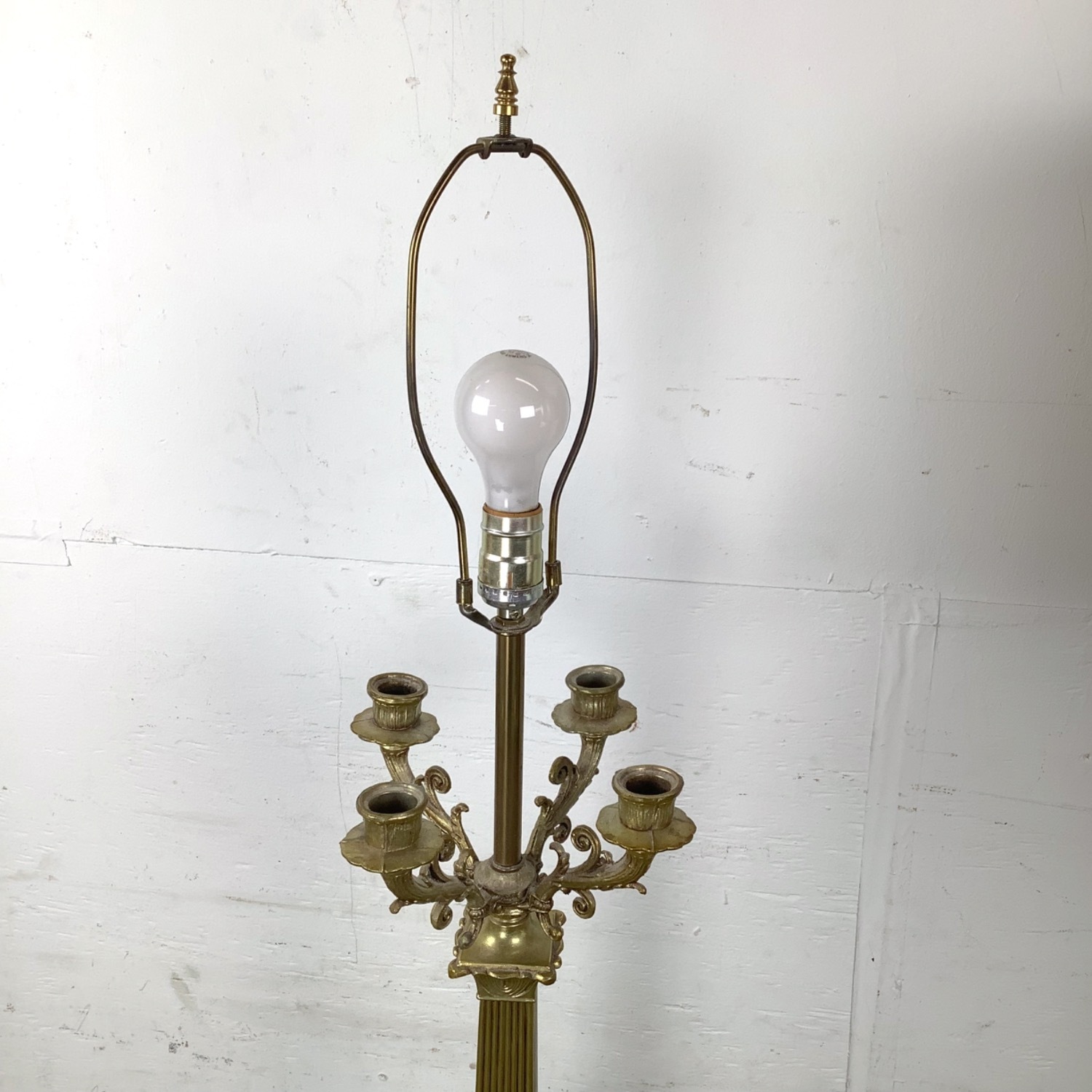 Neoclassical Empire Revival Column Lamps Pair - image-21