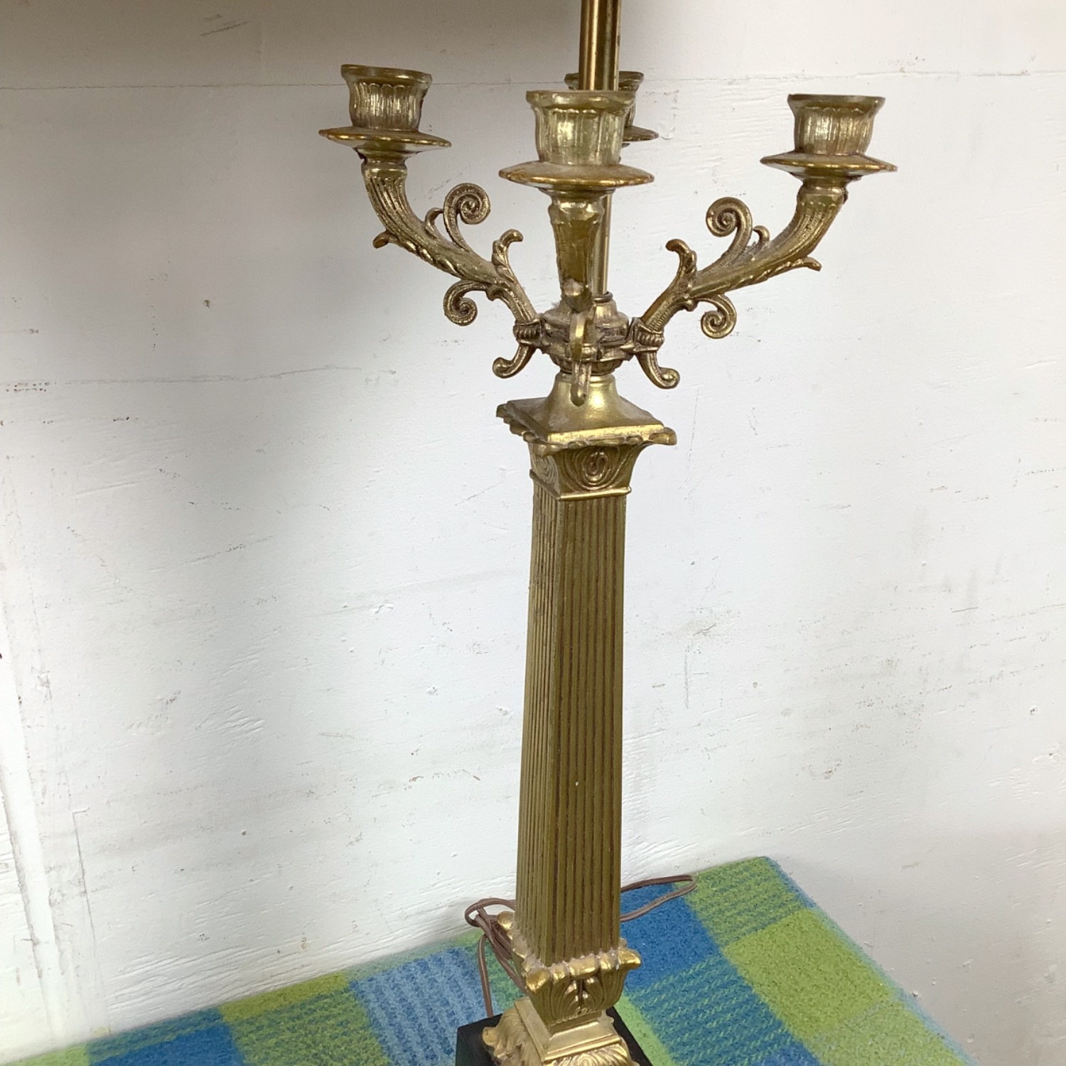 Neoclassical Empire Revival Column Lamps Pair - image-14