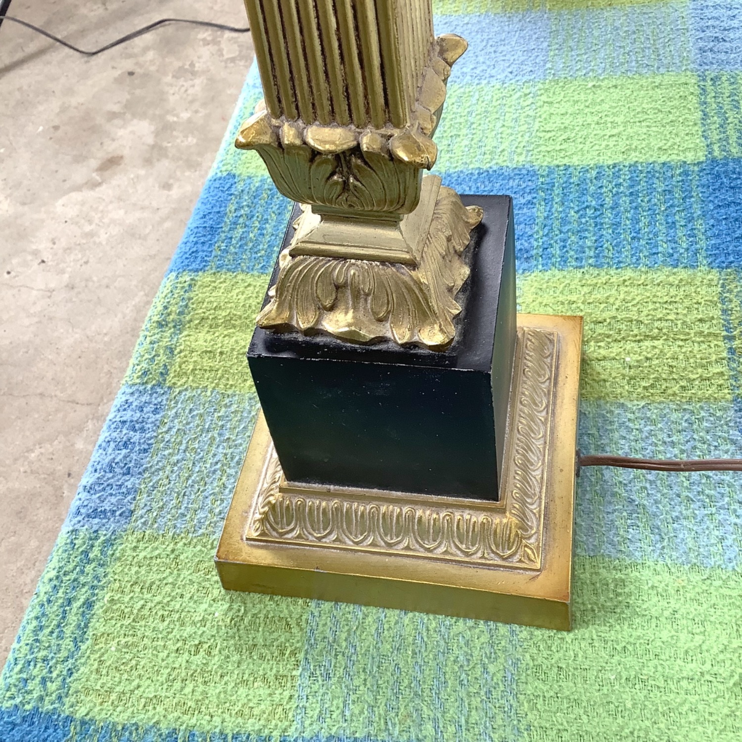 Neoclassical Empire Revival Column Lamps Pair - image-24