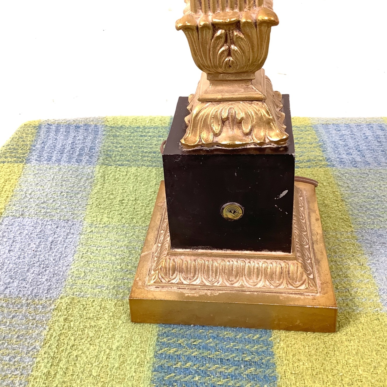 Neoclassical Empire Revival Column Lamps Pair - image-17