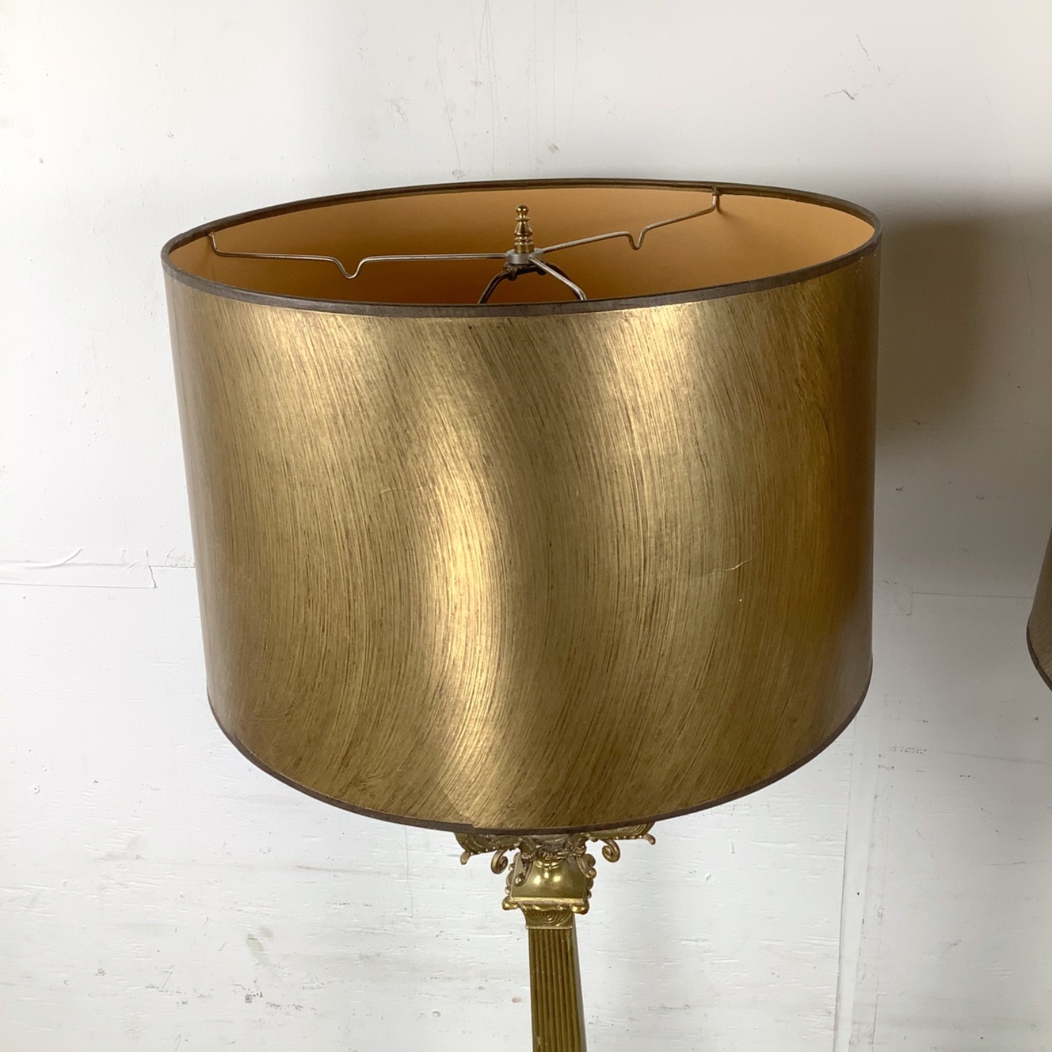 Neoclassical Empire Revival Column Lamps Pair - image-18