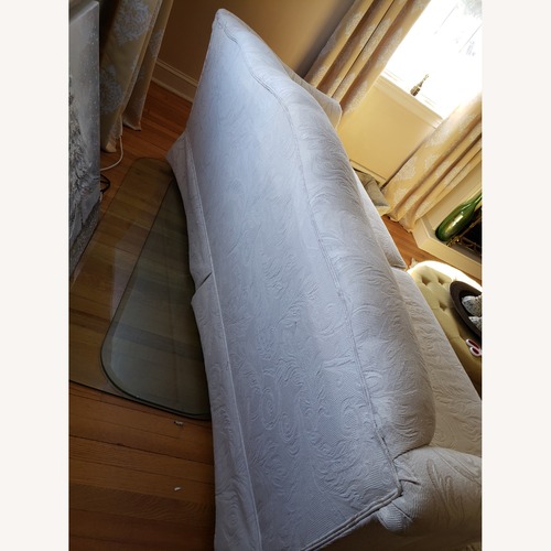 Used Broyhill Furniture JC Penny White Fabric 2 Piece Sectional for sale on AptDeco