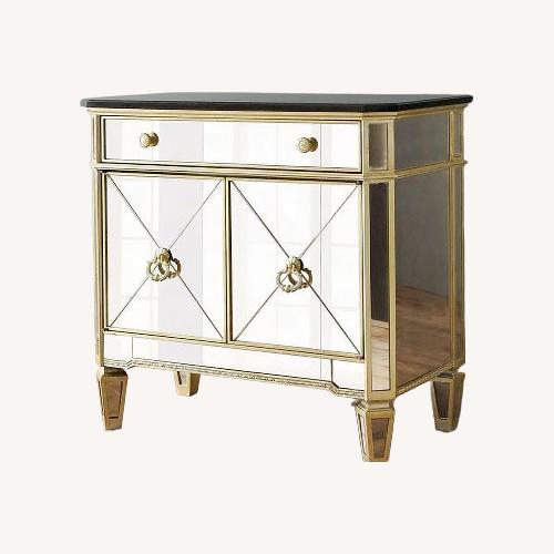 Used Horchow Bassett Gold Mirrored Glass Nightstands for sale on AptDeco