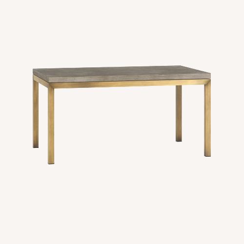 Used Crate & Barrel Parsons Concrete Top Dining Table for sale on AptDeco