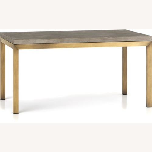 Used Crate & Barrel Parsons Concrete Top Dining Table for sale on AptDeco