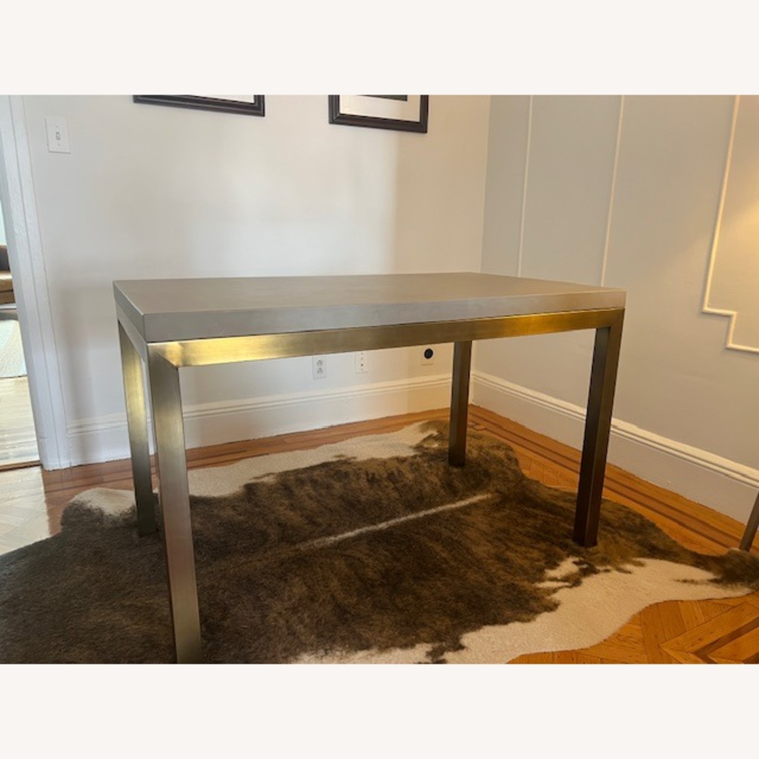 Crate & Barrel Parsons Concrete Top Dining Table - image-1
