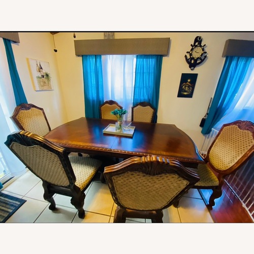 Used Real Wood Dining Table for 6 or 8 People  for sale on AptDeco