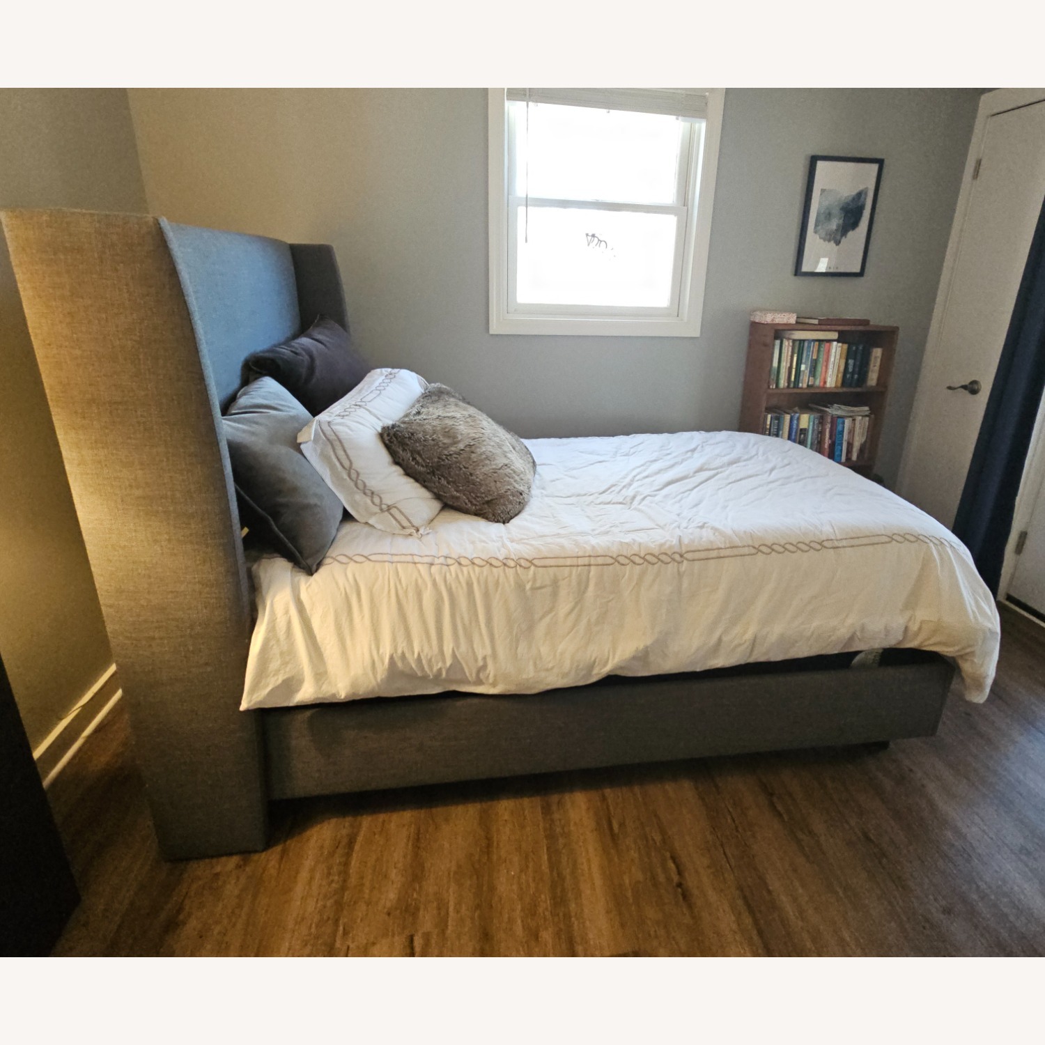 Skyline Furniture Tiffany Blue Fabric Twin Bed - image-2