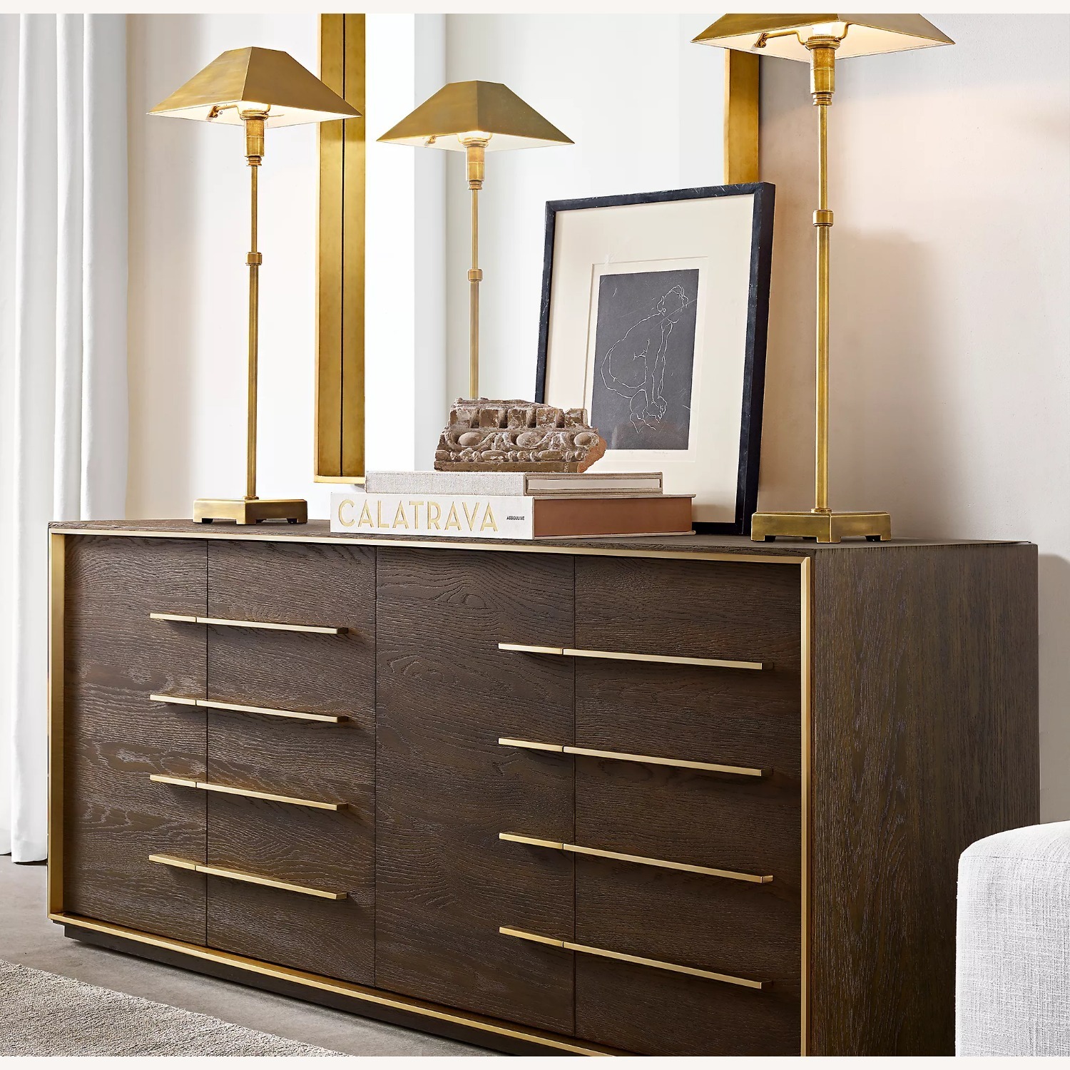 Restoration Hardware Dovetail Leaner Mirror - image-1