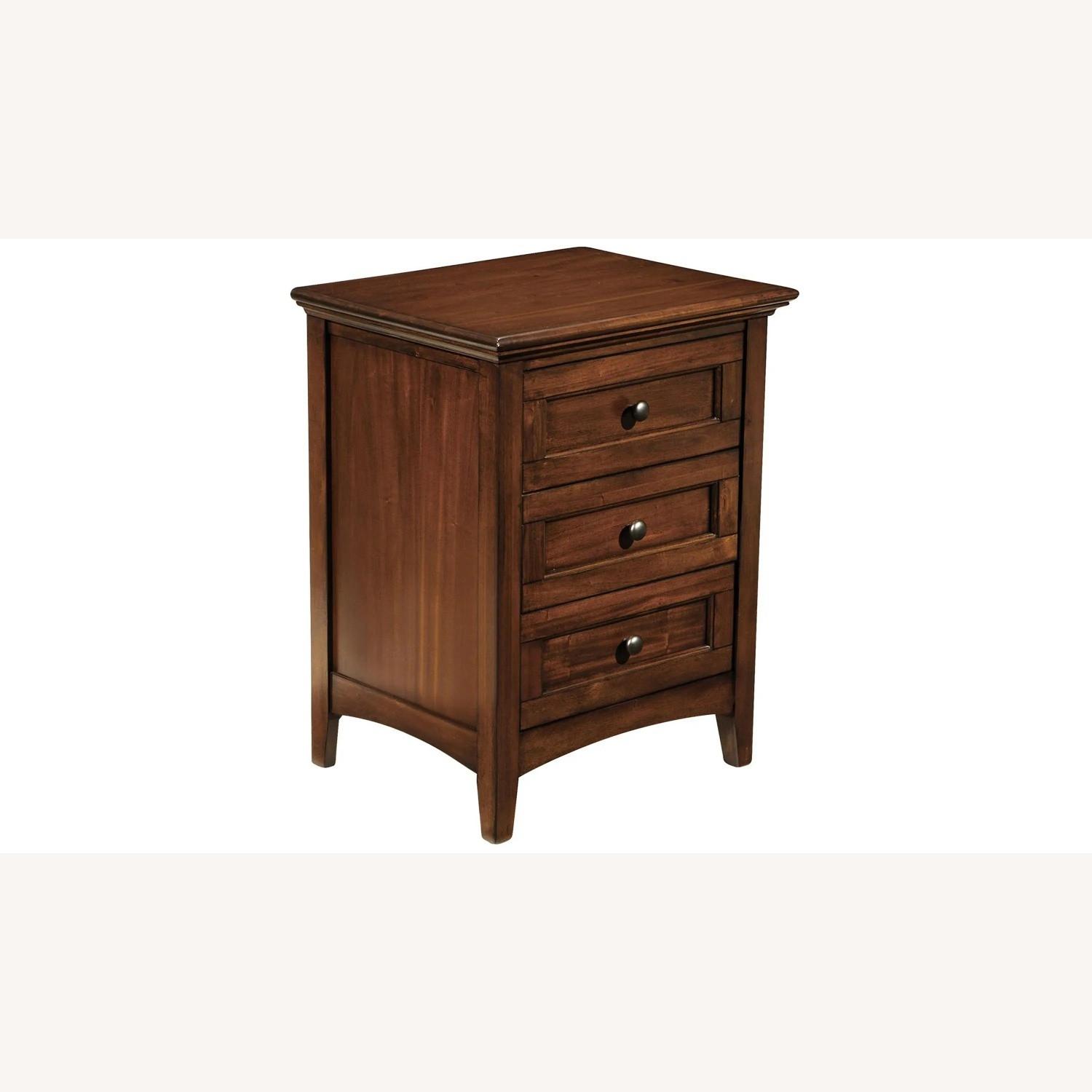 Raymour & Flanigan Dark Brown Wood Nightstand - image-5