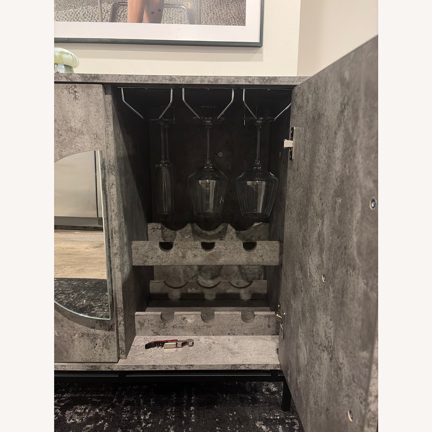 Wayfair Dark Gray Wood Bar Cart - image-4