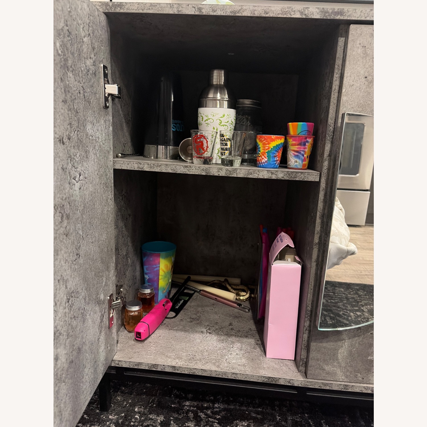 Wayfair Dark Gray Wood Bar Cart - image-5