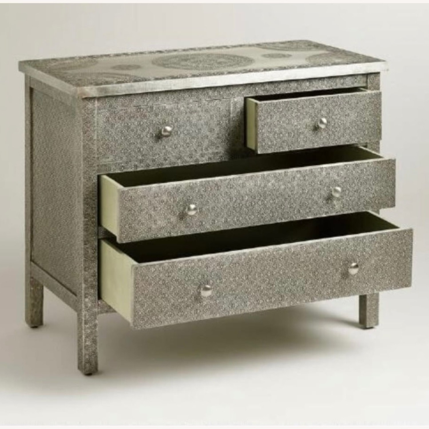 World Market Kiran Embossed Metal Dresser - image-0