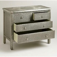 World Market Kiran Embossed Metal Dresser