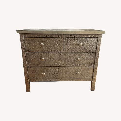 Used World Market Kiran Embossed Metal Dresser for sale on AptDeco