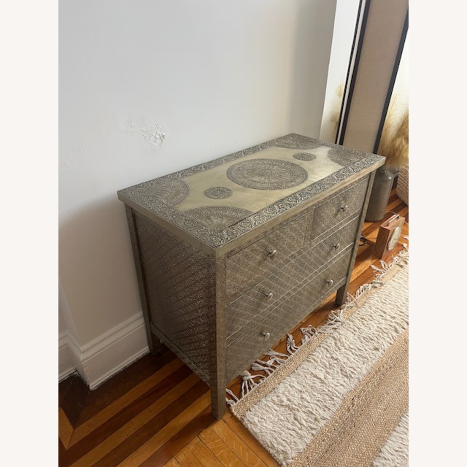 World Market Kiran Embossed Metal Dresser - image-2