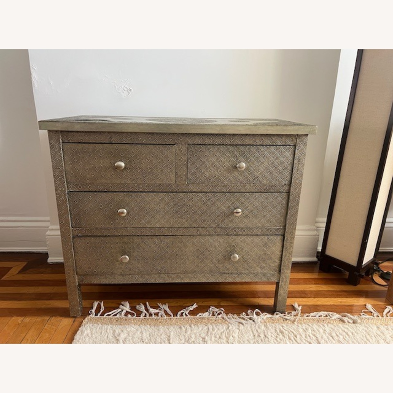 World Market Kiran Embossed Metal Dresser - image-1