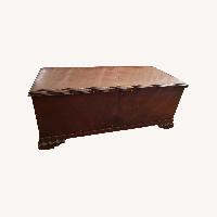 Vintage/Antique Dark Brown Wood Chest