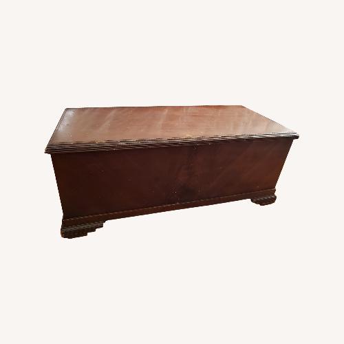 Used Vintage/Antique Dark Brown Wood Chest for sale on AptDeco
