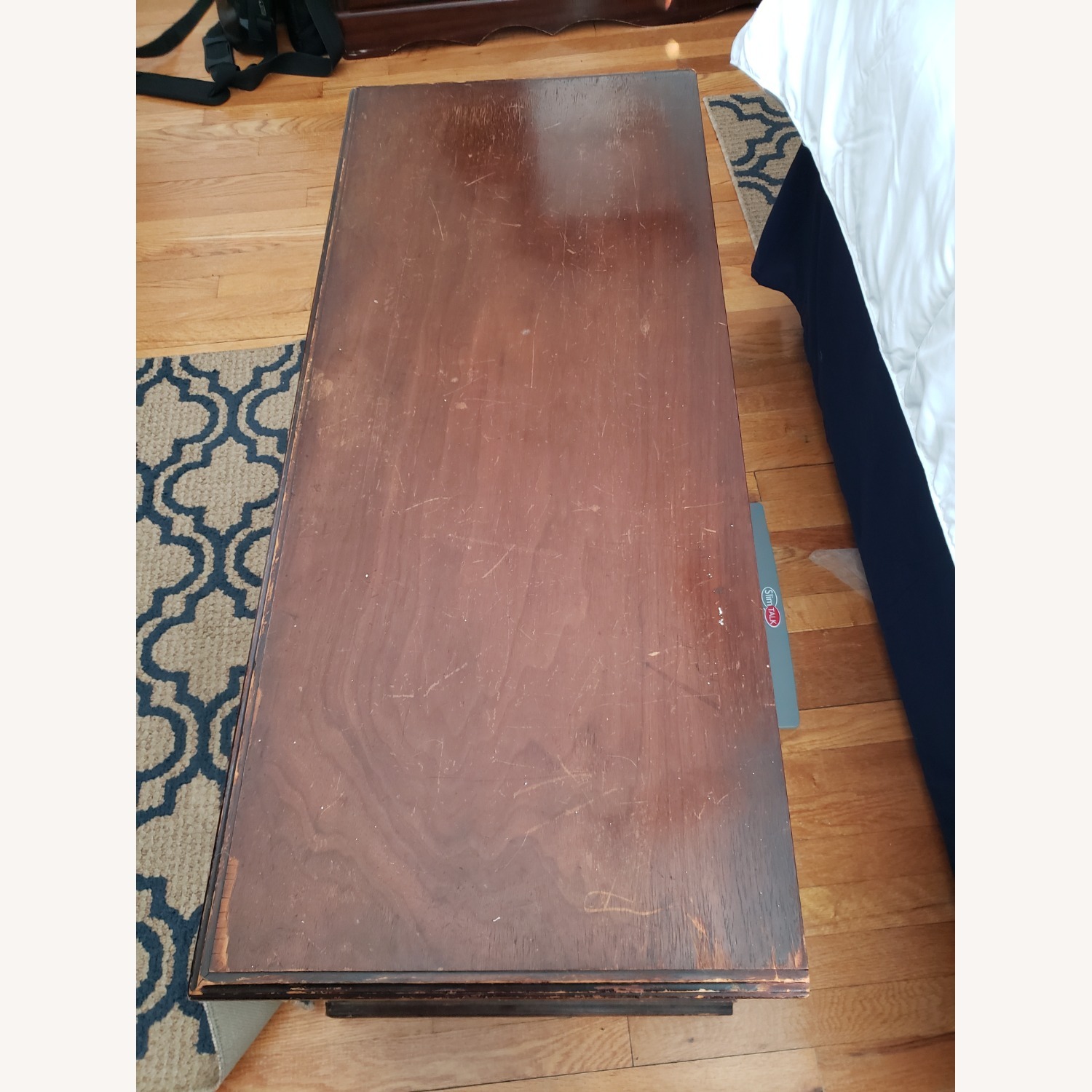 Vintage/Antique Dark Brown Wood Chest - image-3