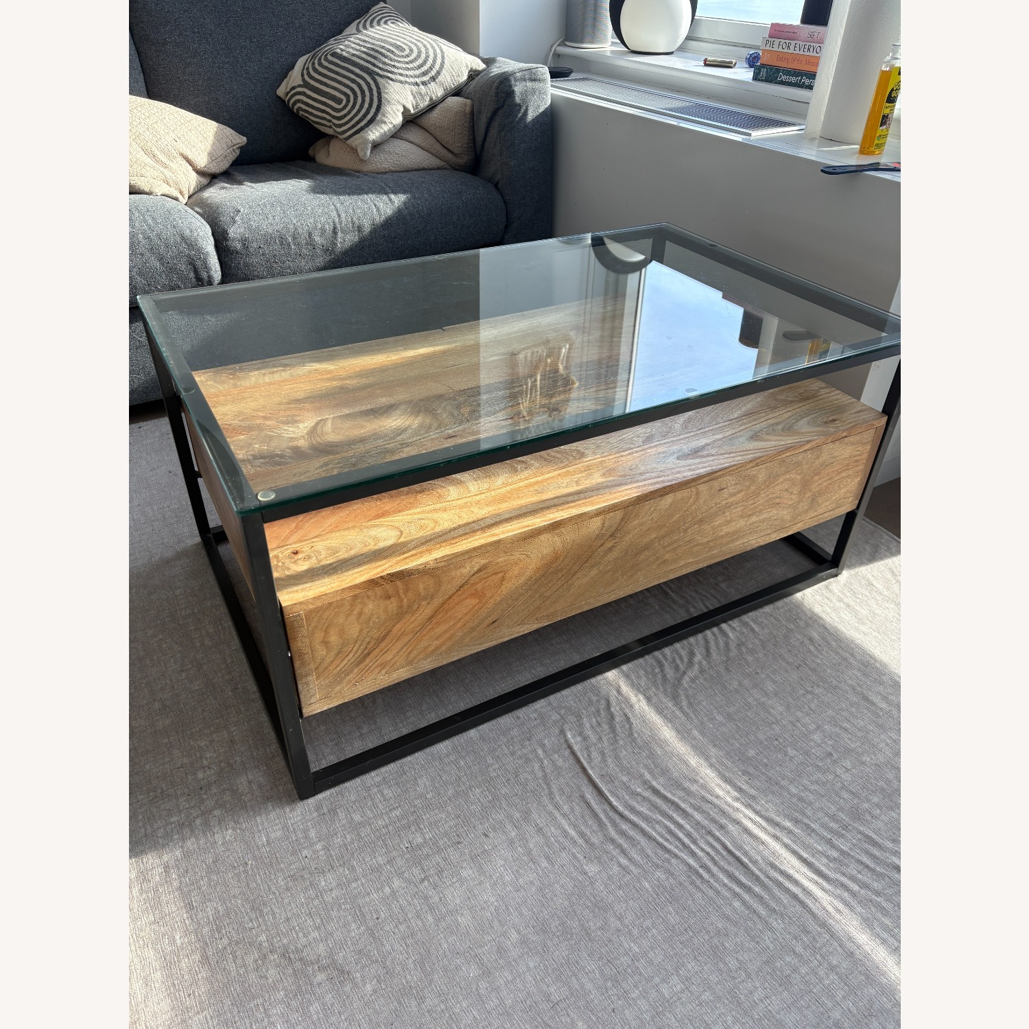 West Elm Natural Wood Coffee Table - image-2