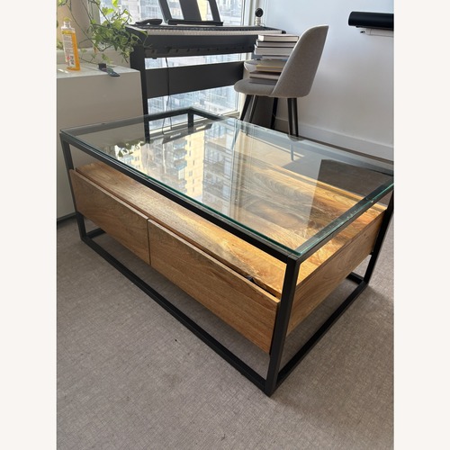 Used West Elm Natural Wood Coffee Table for sale on AptDeco