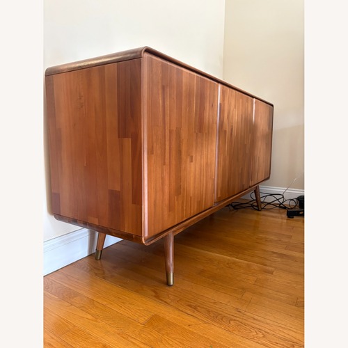 Used Castlery Almo Dark Brown Wood Sideboard for sale on AptDeco