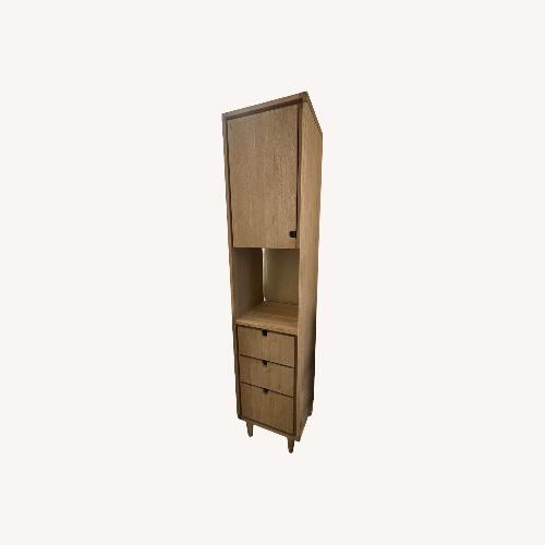 Used Houzz Tikamoon Jonak Natural Wood Bathroom Cabinet for sale on AptDeco