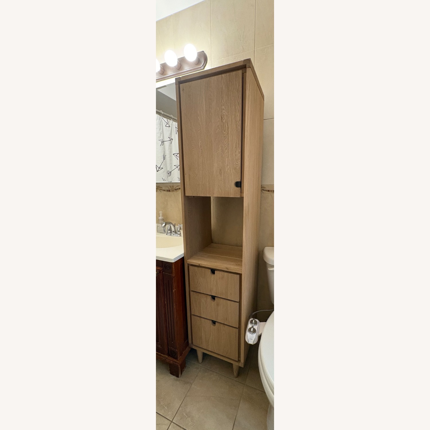 Houzz Tikamoon Jonak Natural Wood Bathroom Cabinet - image-0