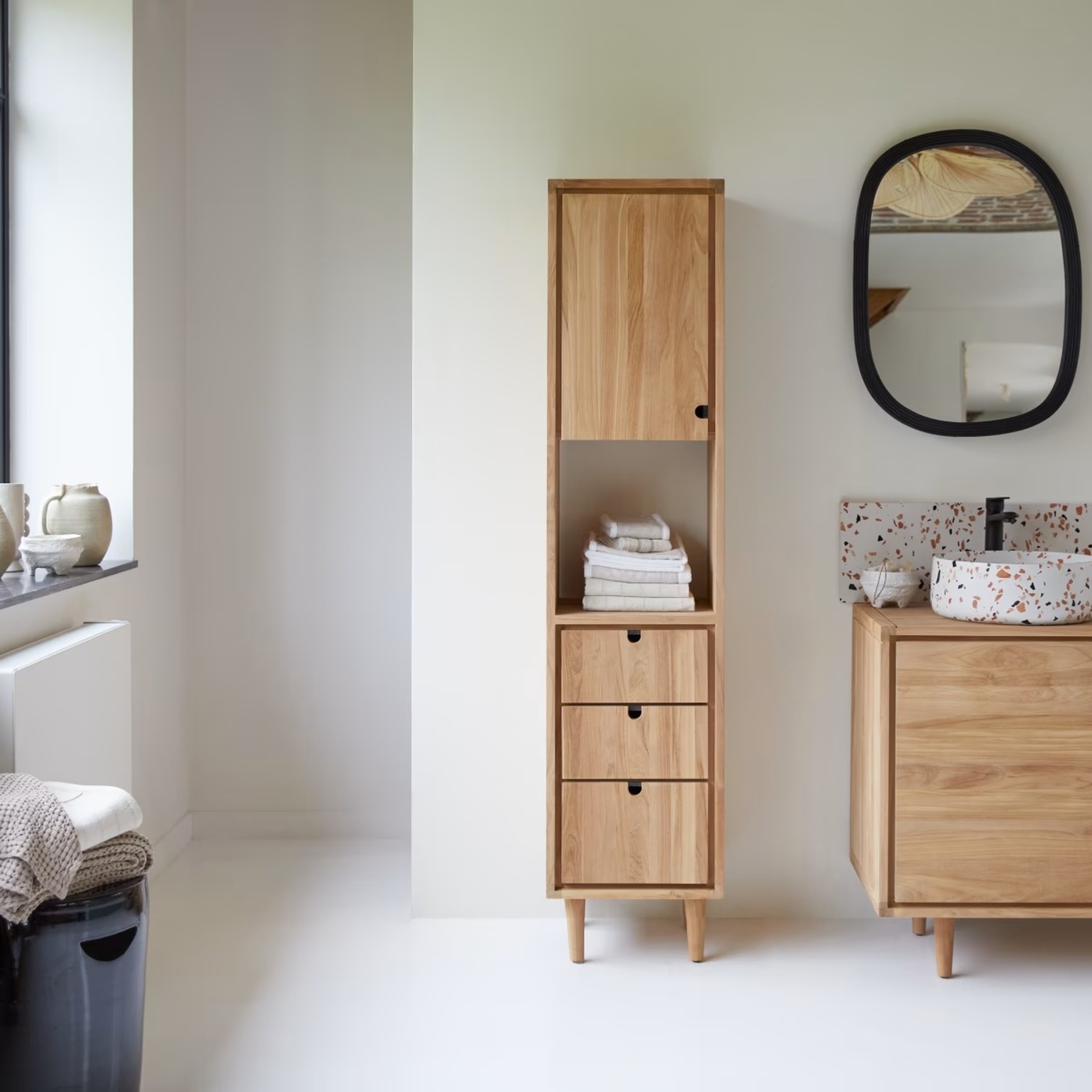 Houzz Tikamoon Jonak Natural Wood Bathroom Cabinet - image-3