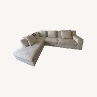 Z Gallerie Shelter Style Two-Piece Sectional
