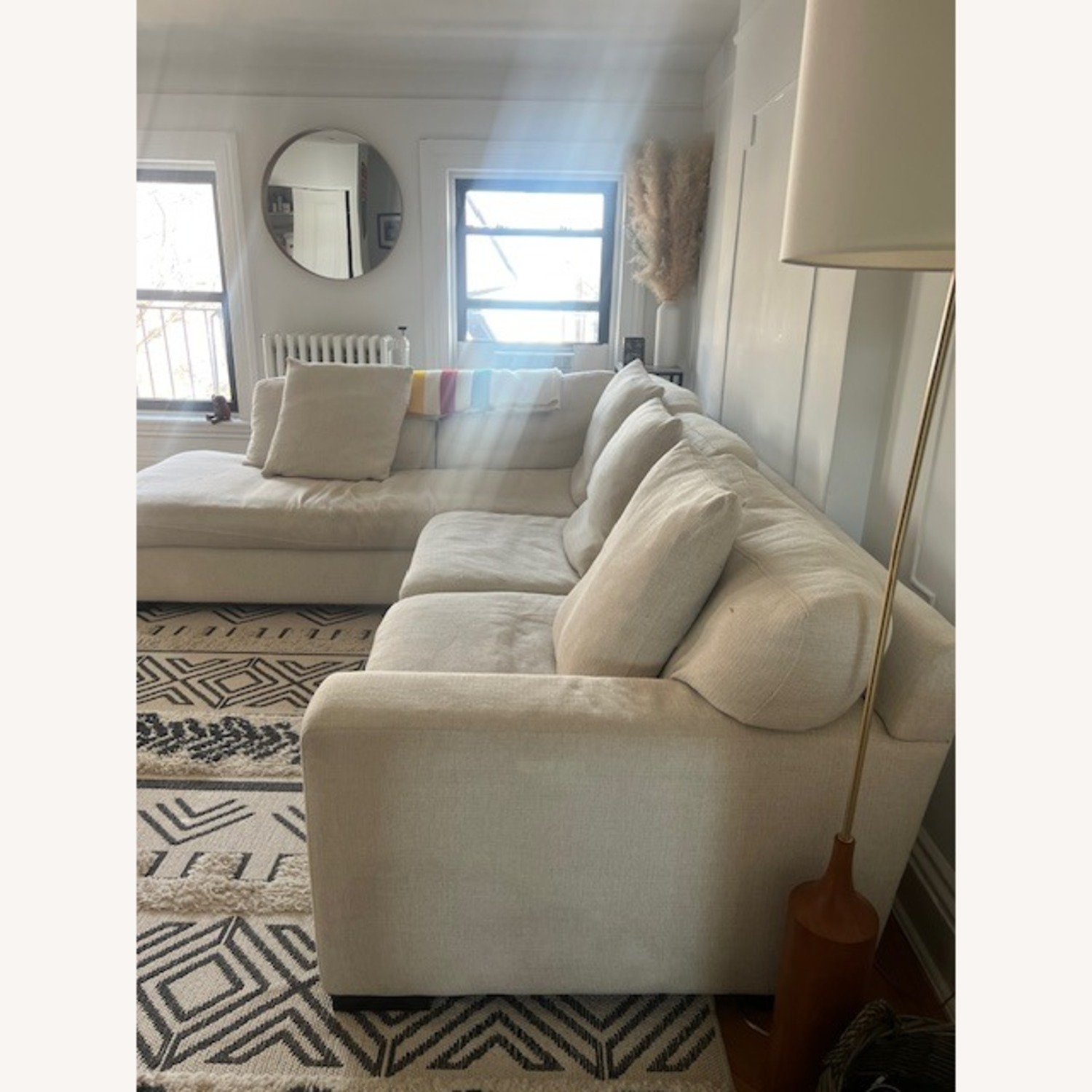 Z Gallerie Shelter Style Two-Piece Sectional - image-2