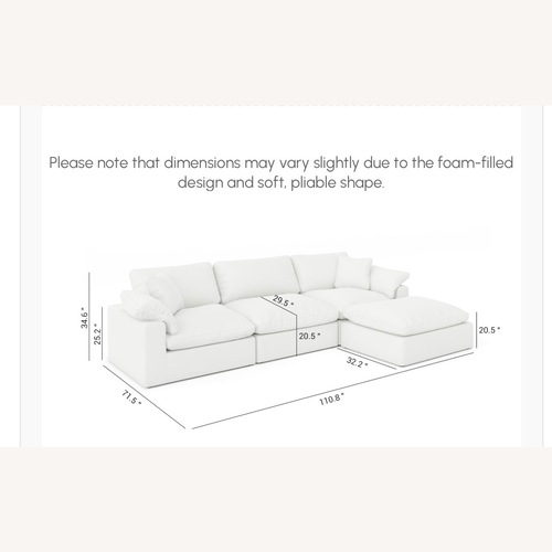 Used Restoration Hardware Cloud Couch Dupe for sale on AptDeco