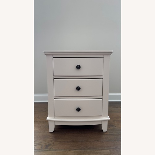 Used Raymour & Flanigan Kylie White Wood Nightstands for sale on AptDeco