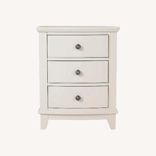 Used Raymour & Flanigan Kylie White Wood Nightstands for sale on AptDeco