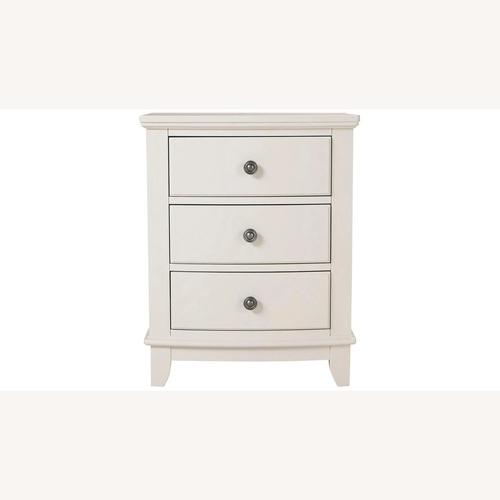 Used Raymour & Flanigan Kylie White Wood Nightstands for sale on AptDeco