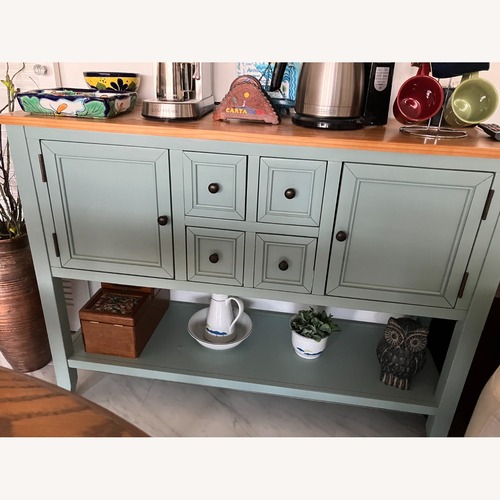 Used Big Tree Furniture Green Wood Sideboard for sale on AptDeco