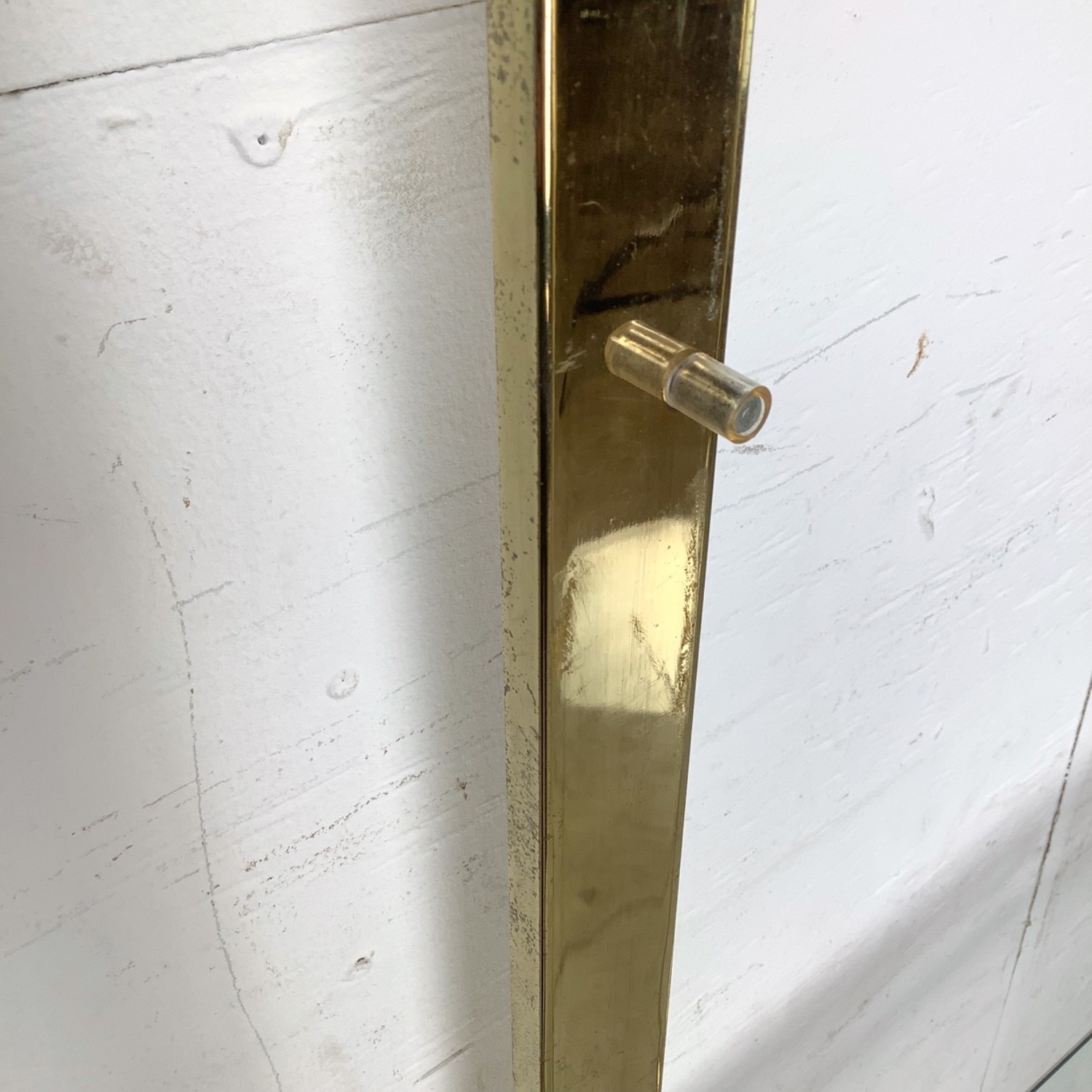 Vintage Modern Brass and Glass Display Shelf - image-17