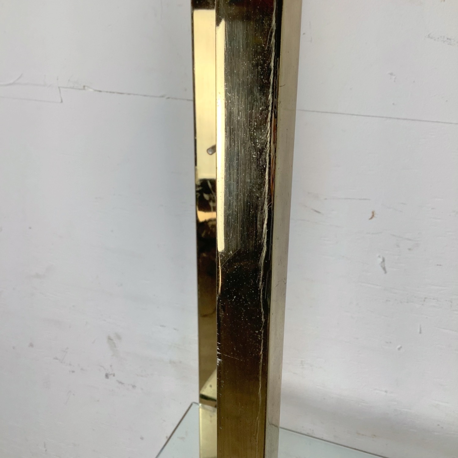 Vintage Modern Brass and Glass Display Shelf - image-13