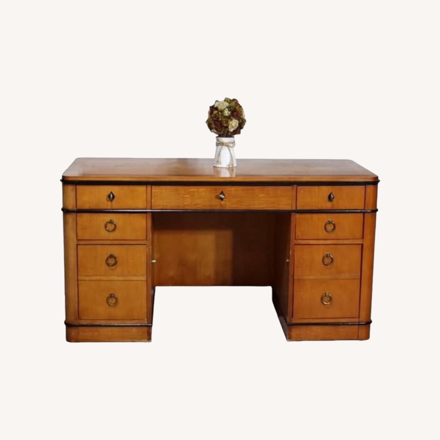 Vintage/Antique Orange Wood Desk - image-0
